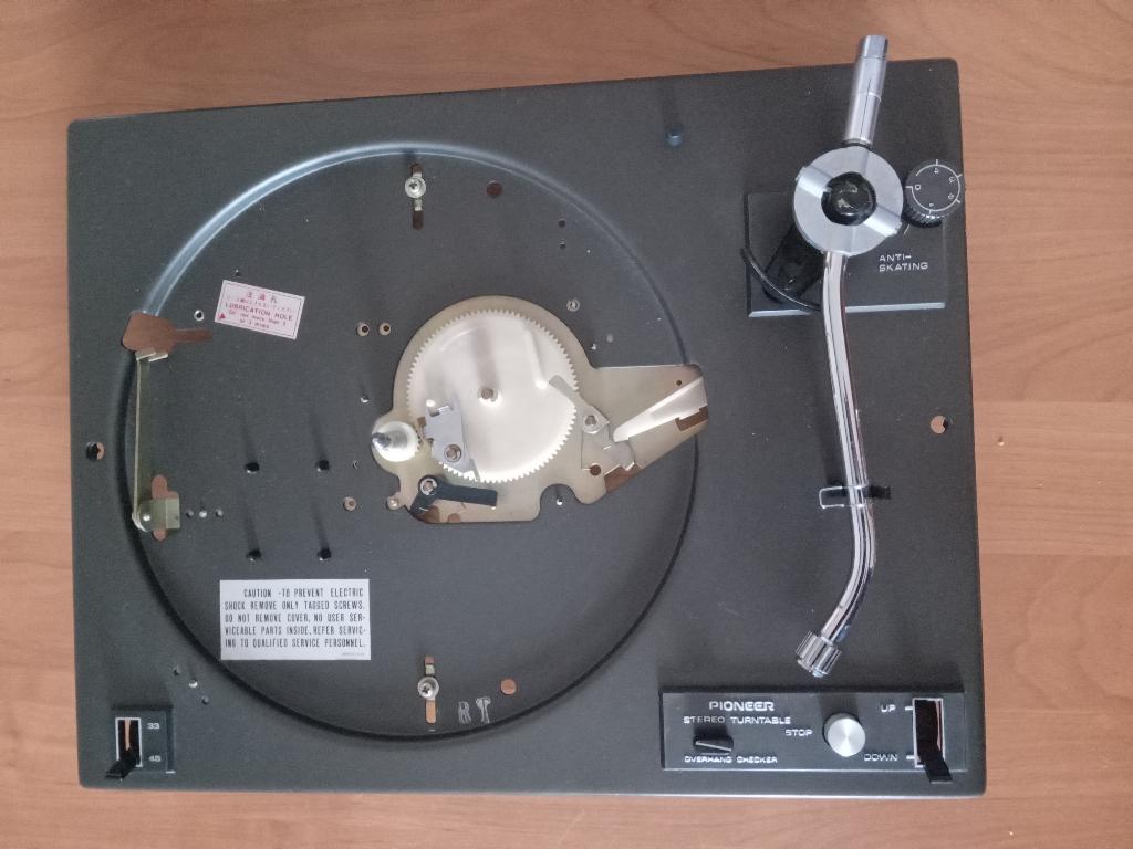 Pioneer PL 15 bovenplaat compleet, Verzenden, Zo goed als nieuw, Platenspeler-onderdeel, Pioneer