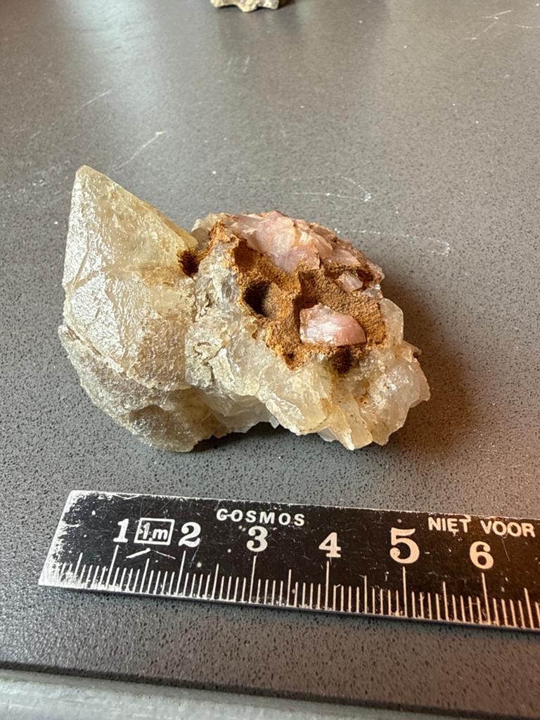 Stilbiet en Apofyliet Kristalcluster uit India (74g), Ophalen of Verzenden, Mineraal