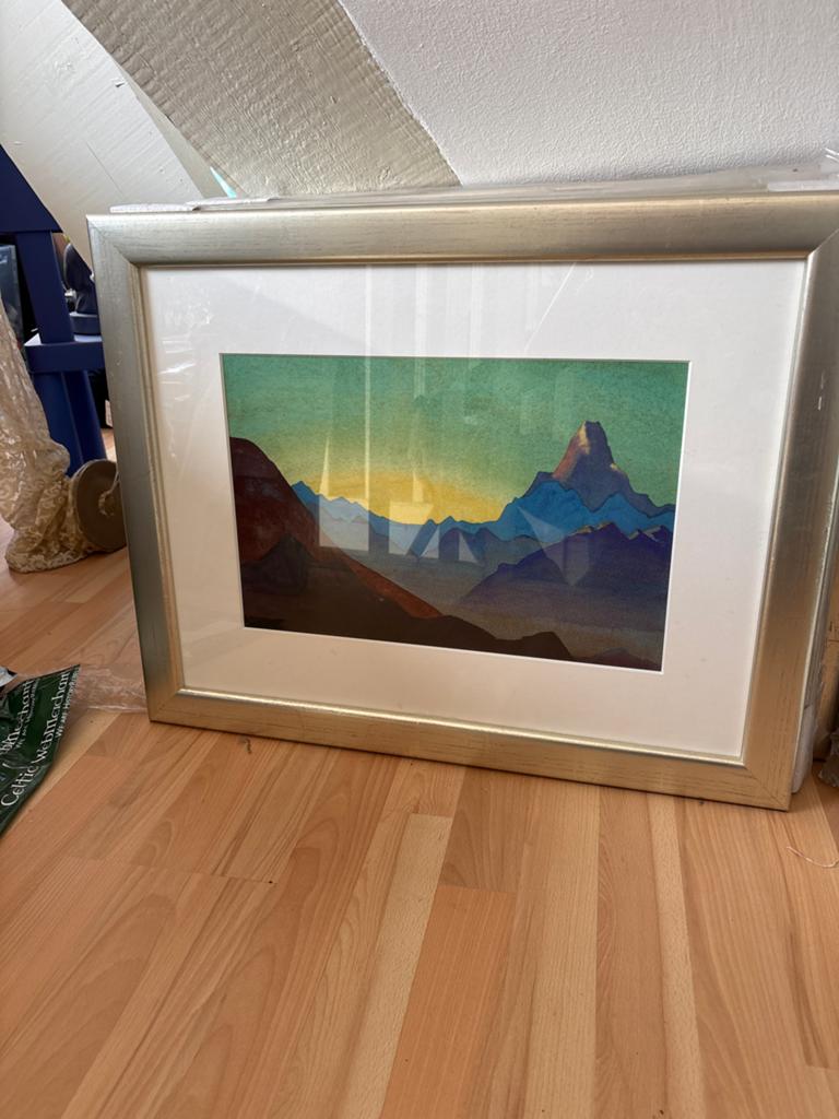 Schilderij berglandschap print - 50x65 cm, Ophalen
