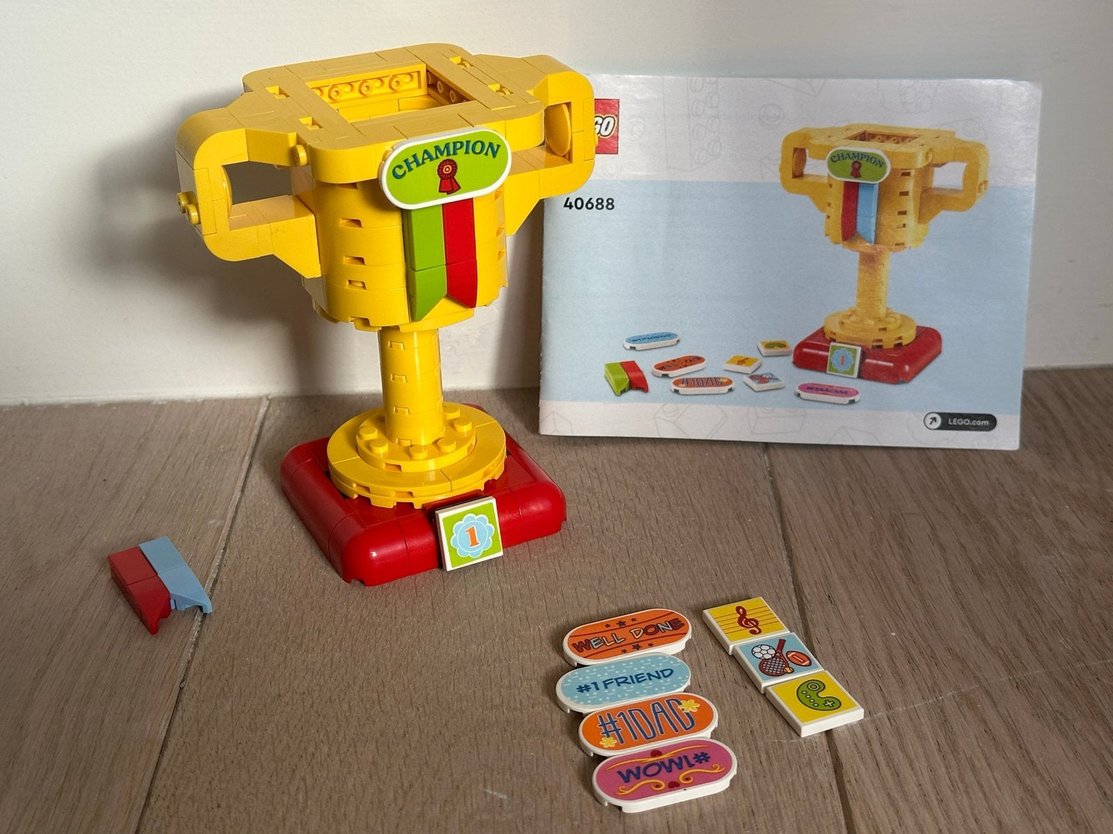 LEGO 40688 Trofee - Bouwbare Beker met Stickers, Ophalen of Verzenden, Zo goed als nieuw, Overige merken