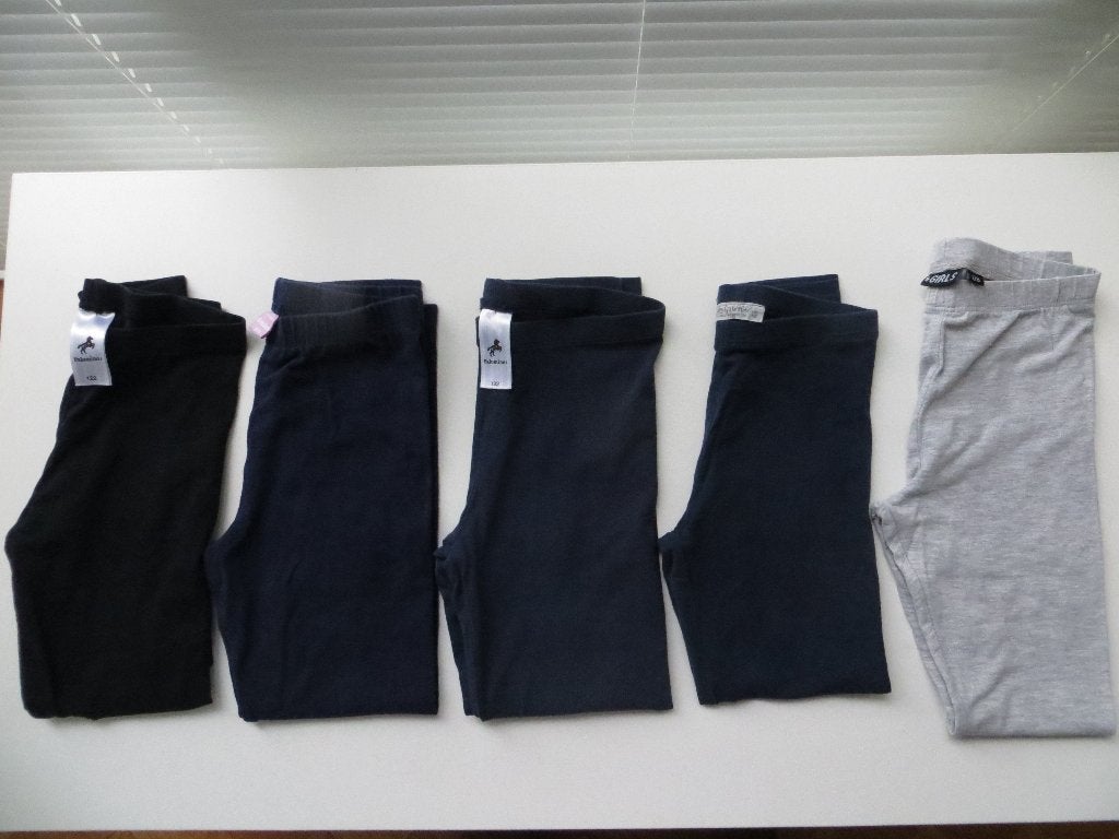 5 Legging Donkerblauw Grijs Zwart C&A GIRLS Dopodopo 122/128, Broek, C&A, Meisje, Ophalen of Verzenden