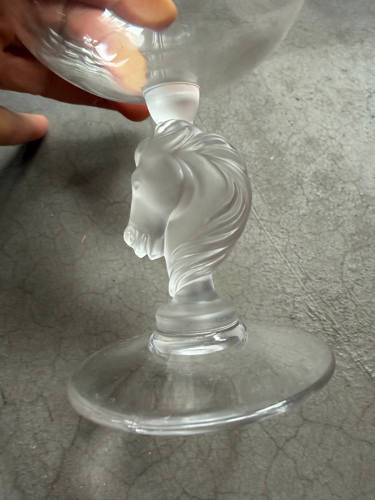 Set van 2 Cognacglazen met Paardenhoofd, Antiek en Kunst, Ophalen of Verzenden