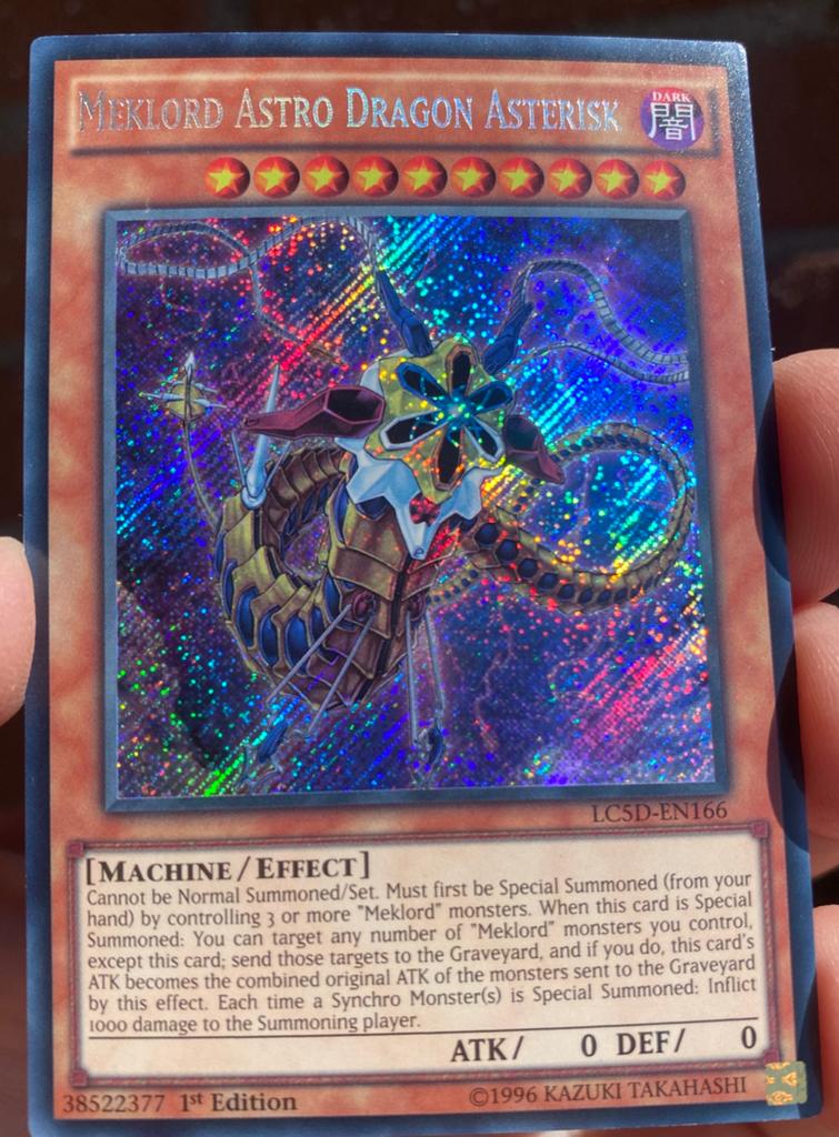 Yu-Gi-Oh! Meklord Astro Dragon Asterisk LC5D 1st Edition !, Ophalen of Verzenden, Gebruikt, Losse kaart, Foil