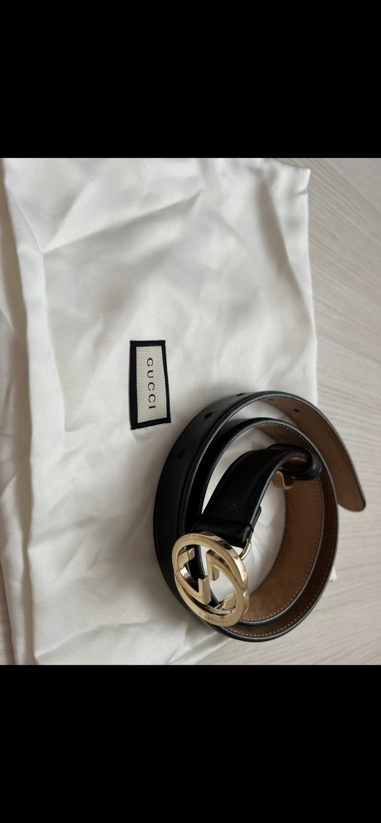 Gucci belt / damesriem maat 75, Kleding | Dames, Ophalen, Zo goed als nieuw, Zwart