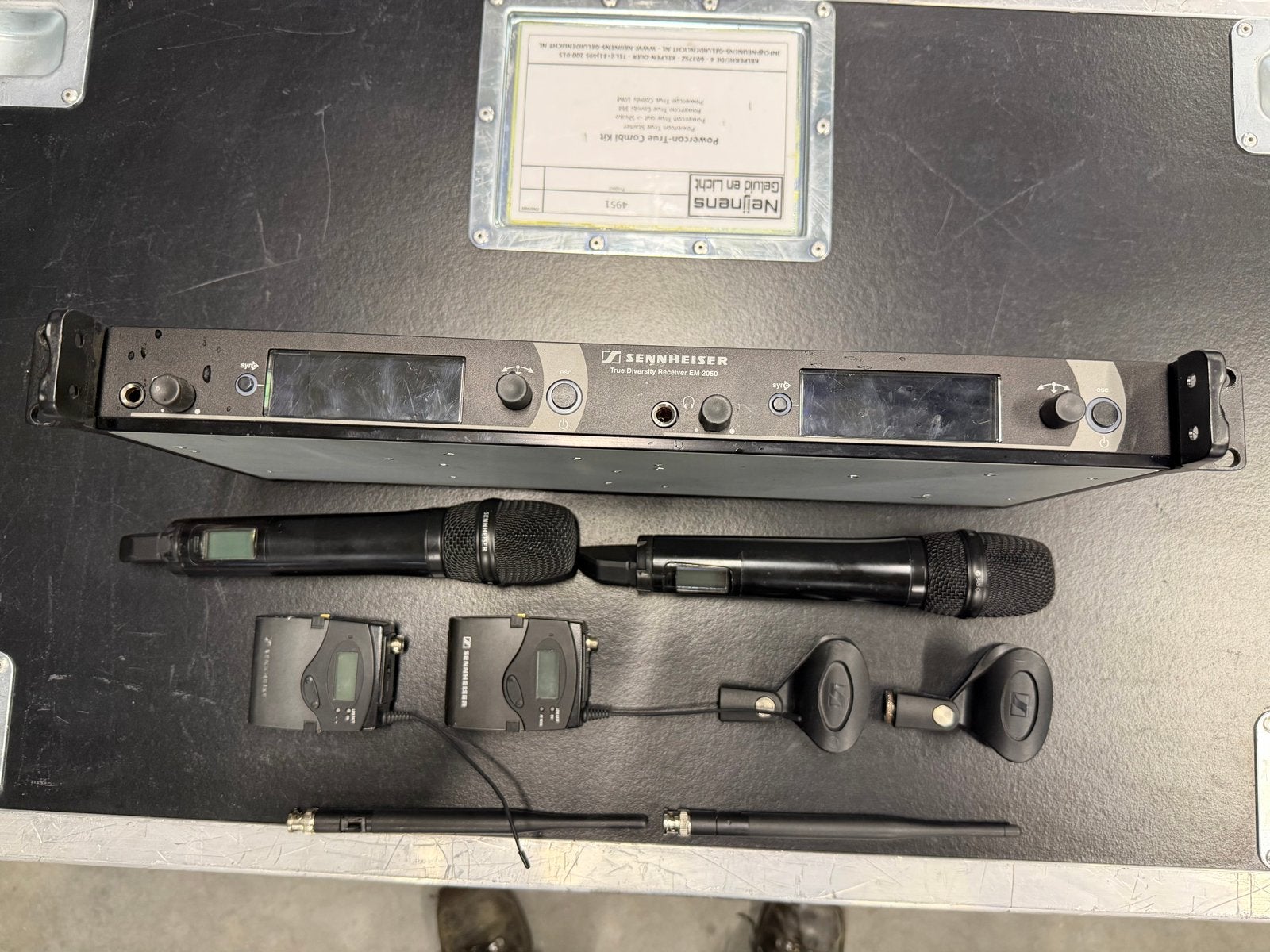 Sennheiser EM 2050 dual microfoonset met SKM 2000 & SK 2000, Muziek en Instrumenten, Microfoons, Ophalen of Verzenden, Gebruikt