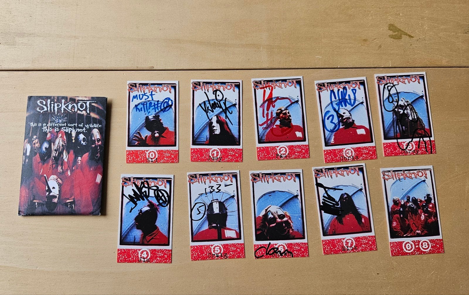 ZELDZAAM - Gesigneerde Slipknot Card set 1st album 1999, Ophalen of Verzenden, Zo goed als nieuw