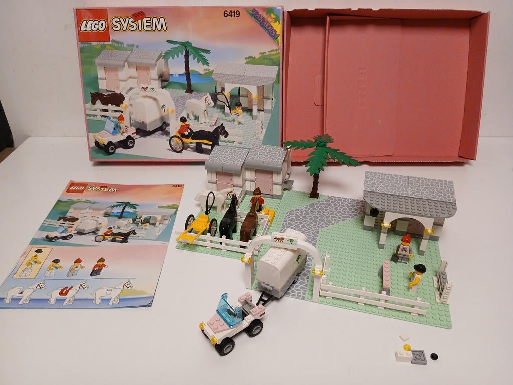 Lego paradisa 6419 rolling acces ranch met doos en manual, Ophalen of Verzenden, Zo goed als nieuw