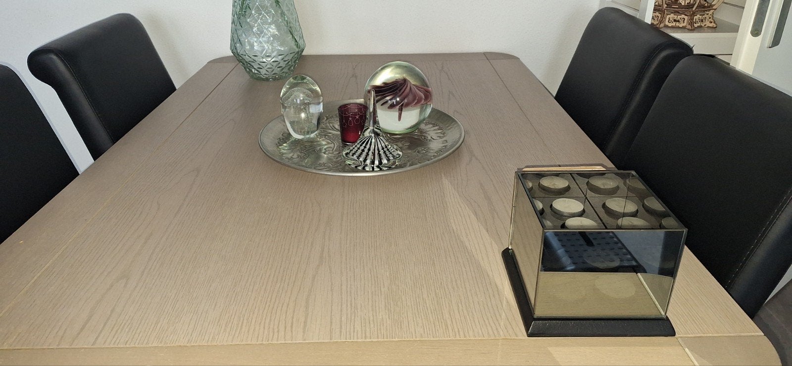 Mooie zware uitschuifbare eiken eettafel – 260 cm, Huis en Inrichting, Ophalen, Eikenhout, 200 cm of meer, 50 tot 100 cm