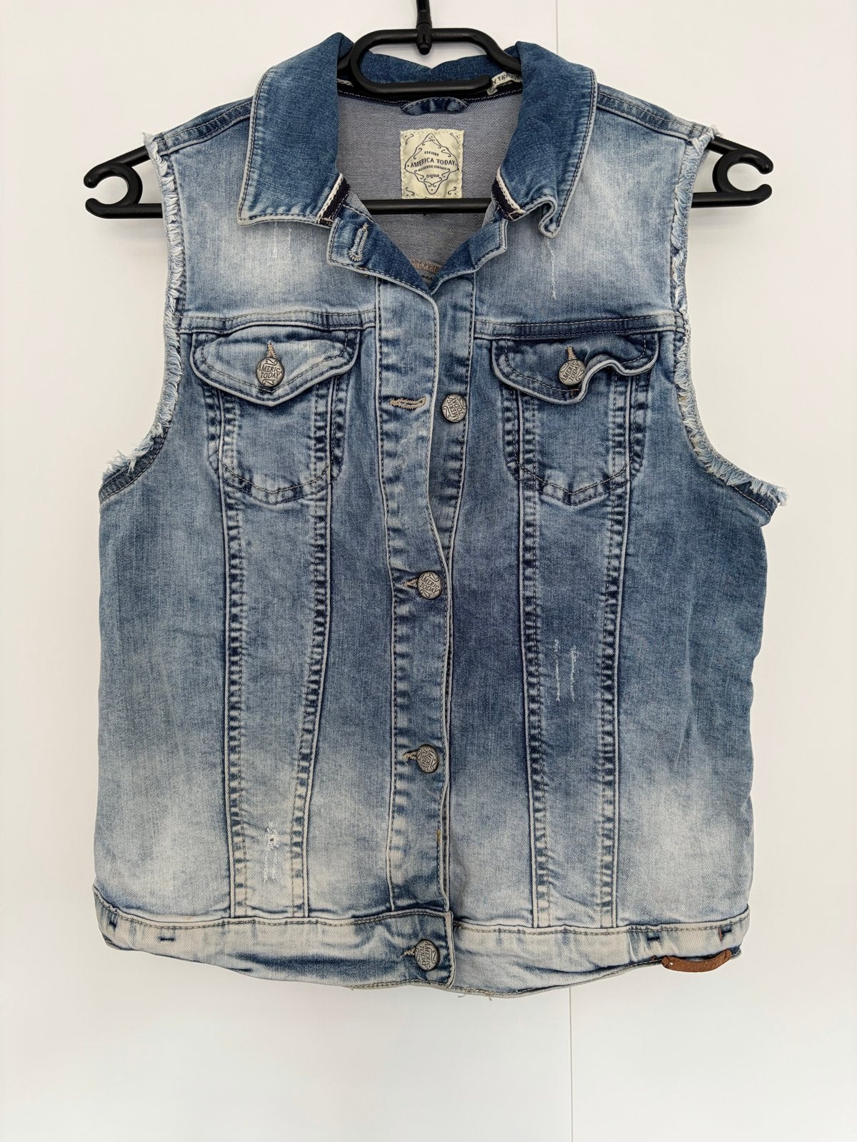 Spijker gilet mt L America Today, Kleding | Dames, Ophalen of Verzenden, Zo goed als nieuw
