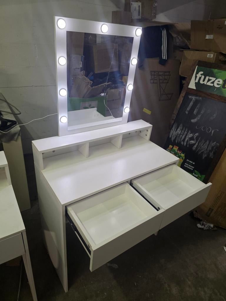 Nieuwe dimbare make-up klaptafel met spiegel, Ophalen
