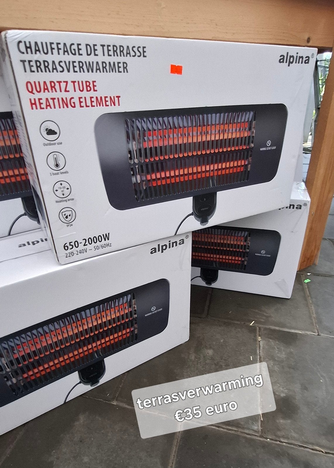 terras verwarming  nieuw., Ophalen