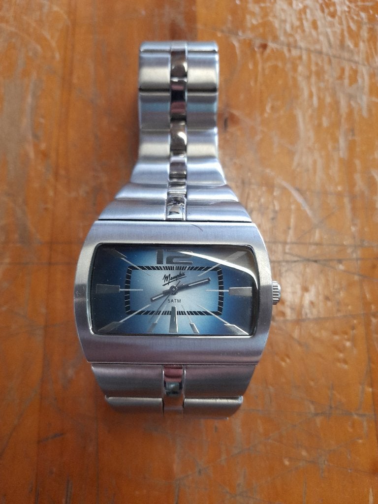 Horloge memphis qarts werkend, Verzenden, Staal, Overige merken, 1960 of later