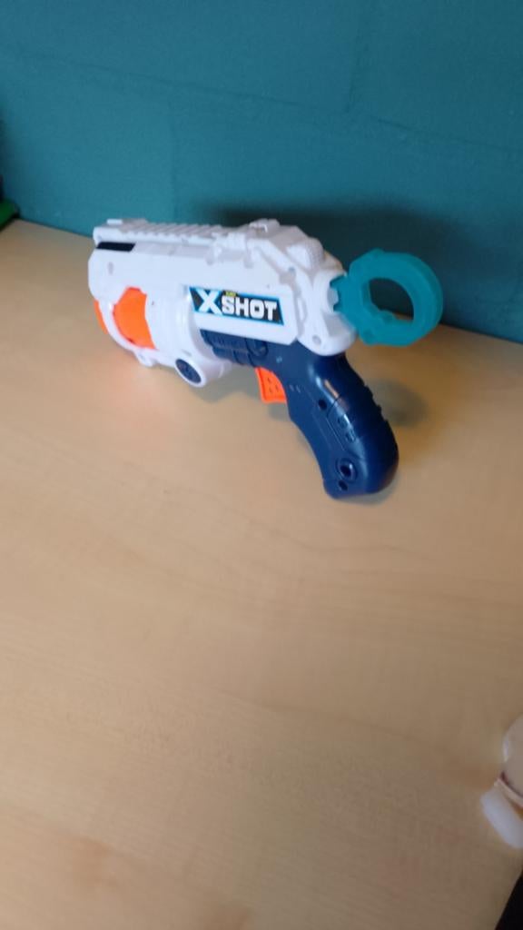 X-Shot Nerf Pistool - Wit/Blauw ophalen, Ophalen of Verzenden, Zo goed als nieuw