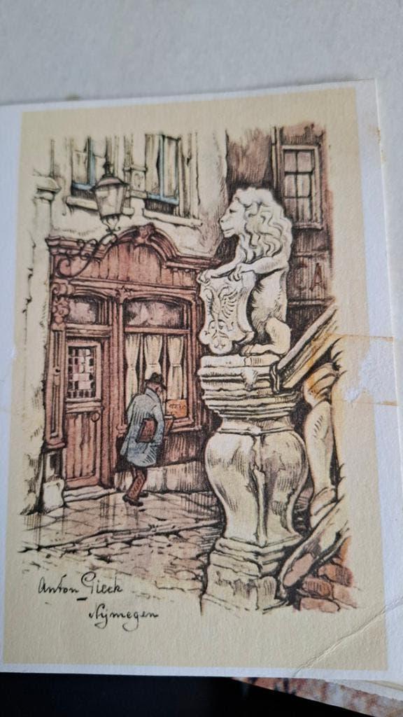 Anton pieck Nijmegen, Antiek en Kunst, Kunst | Tekeningen en Foto's, Ophalen of Verzenden