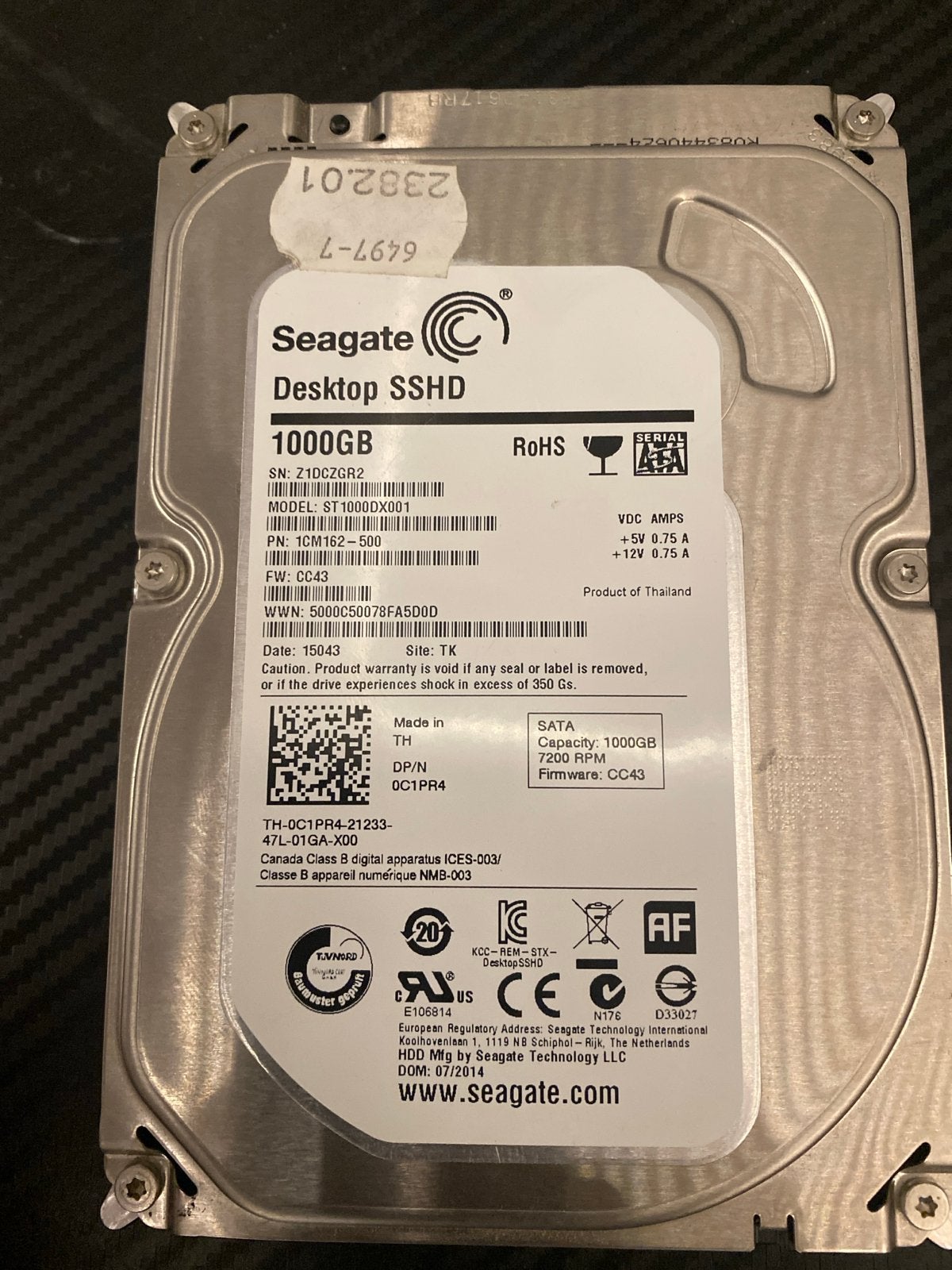 Seagate Desktop SSHD 1TB - Snelle Hybride Harde Schijf, Computers en Software, Harde schijven, Intern, Gebruikt, Ophalen of Verzenden