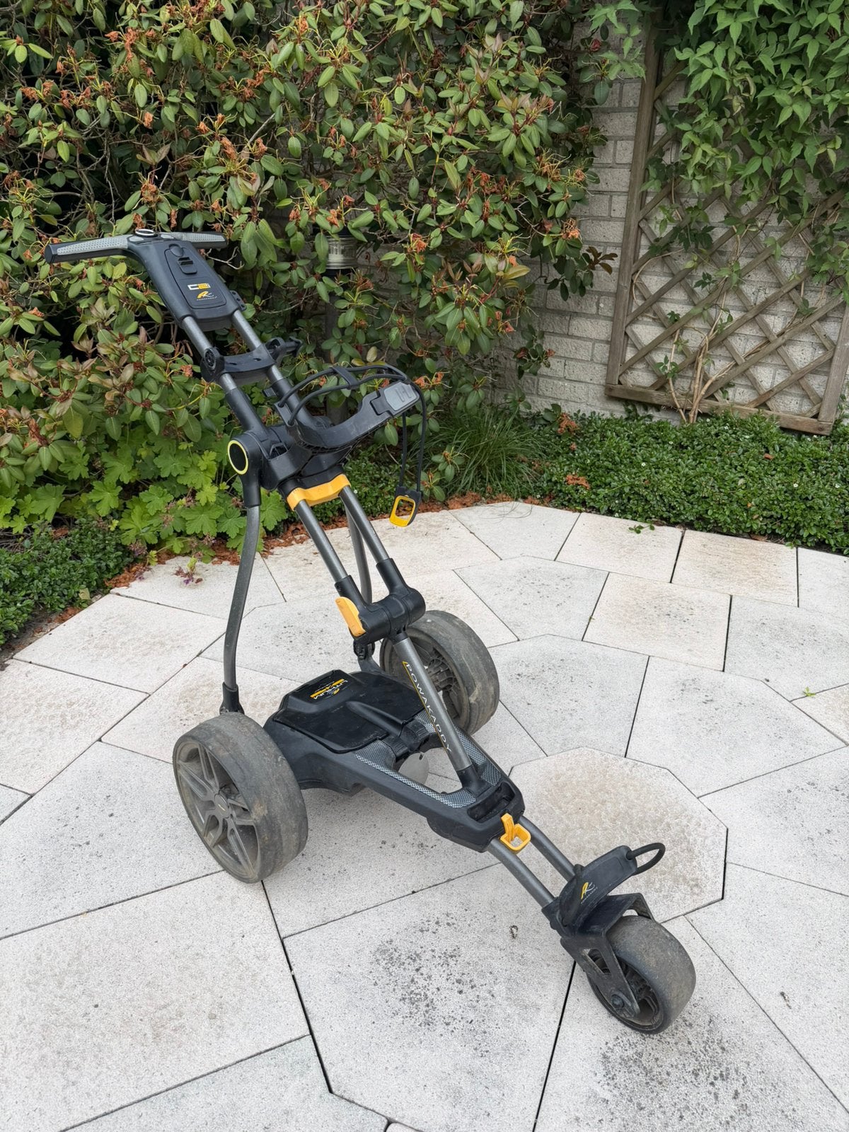 Powakaddy C2i elektrische golftrolley - 36 holes accu, Ophalen, Gebruikt, Golfkar