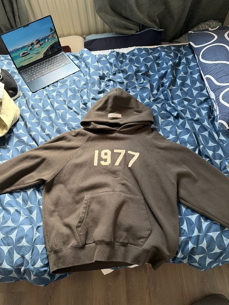 Essentials FOG 1977 hoodie, Zwart, Ophalen of Verzenden, Gedragen, Maat 46 (S) of kleiner