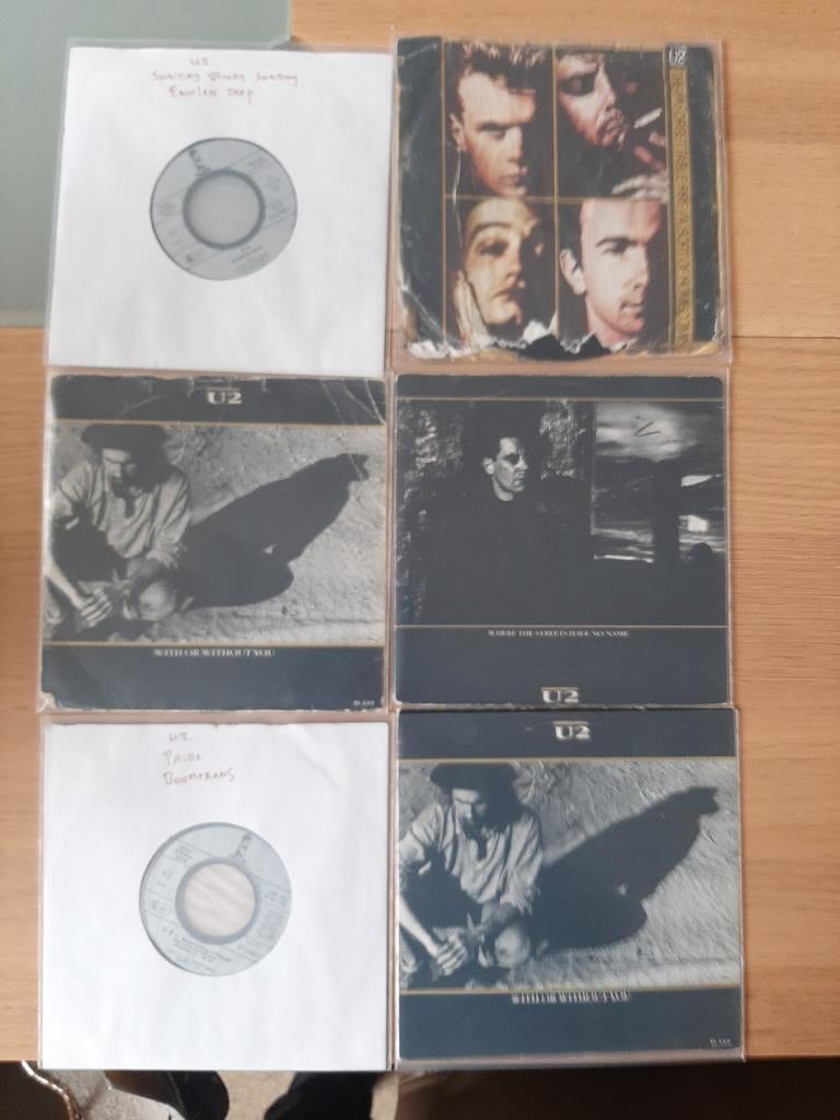 6x singles U2, Cd's en Dvd's, Vinyl Singles, Ophalen of Verzenden, Gebruikt, Pop