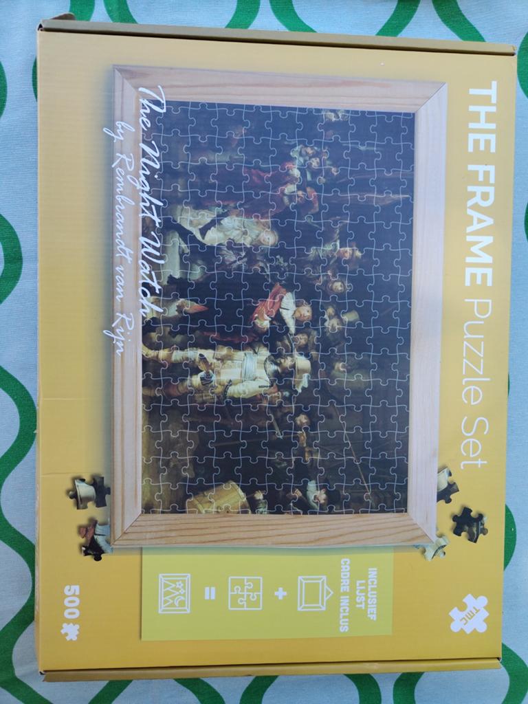 De Nachtwacht Puzzel Set met Lijst - 500 stukjes, Ophalen of Verzenden, 500 t/m 1500 stukjes, Nieuw, Legpuzzel