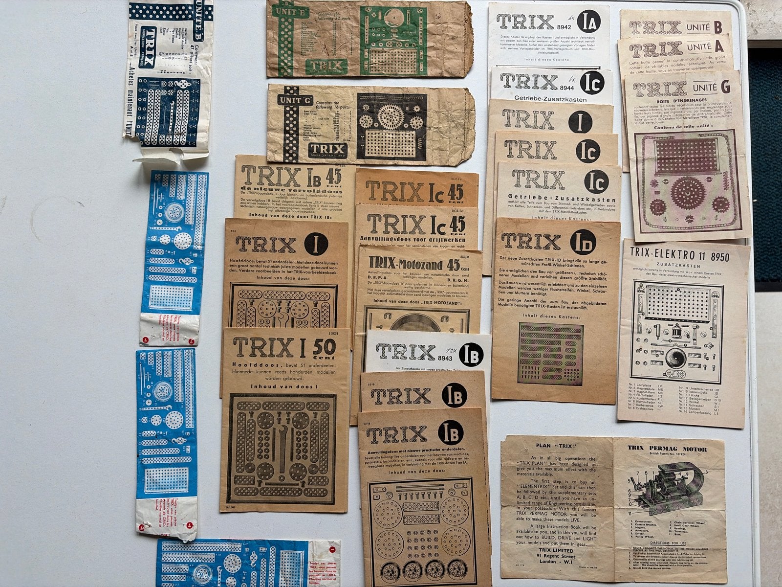 Vintage Trix Constructie Speelgoed Handleidingen & Onderdele, Antiek en Kunst, Ophalen of Verzenden