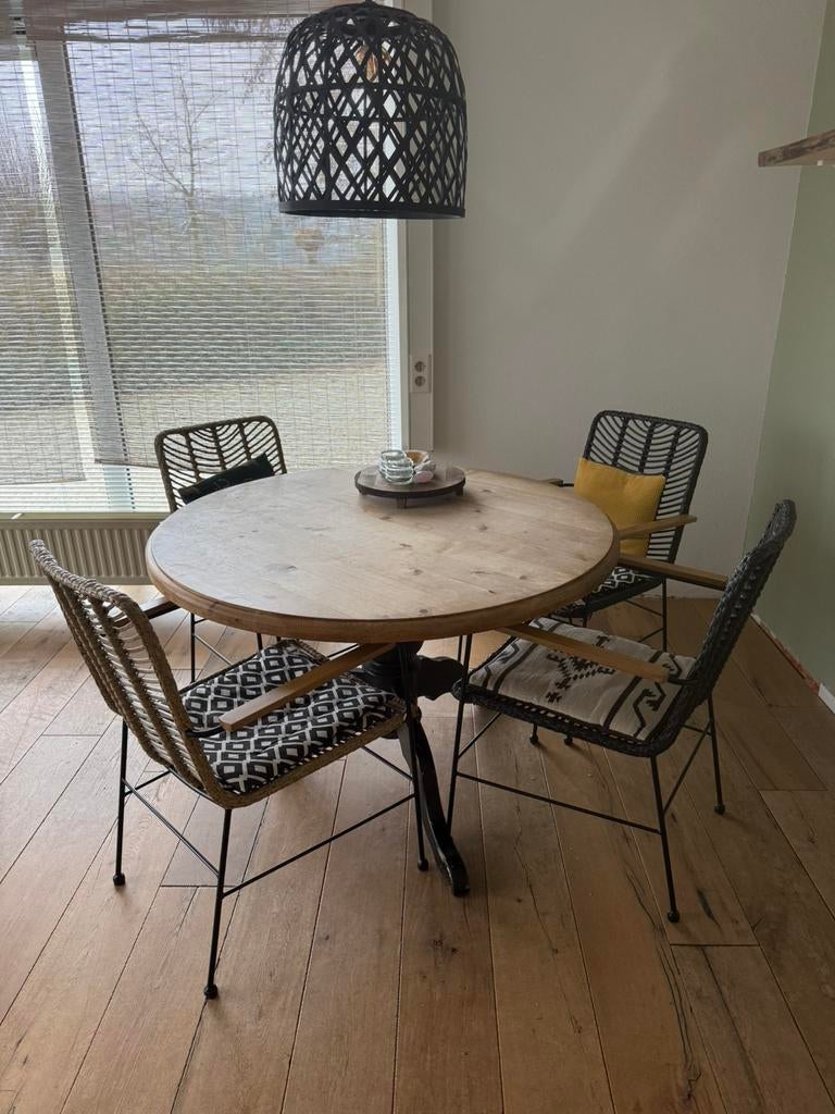 Tafel met 4 stoelen, Tuin en Terras, Tuinsets en Loungesets, Ophalen, Gebruikt, Stoel