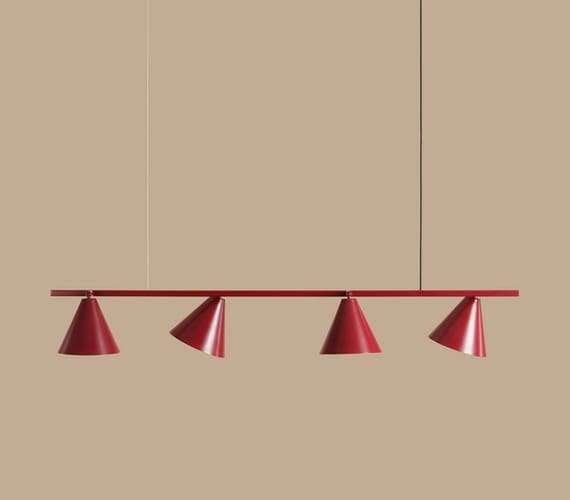 Moderne hanglamp Formal 4 Red Wine, Huis en Inrichting, Ophalen, Nieuw, E27 (groot), Metaal