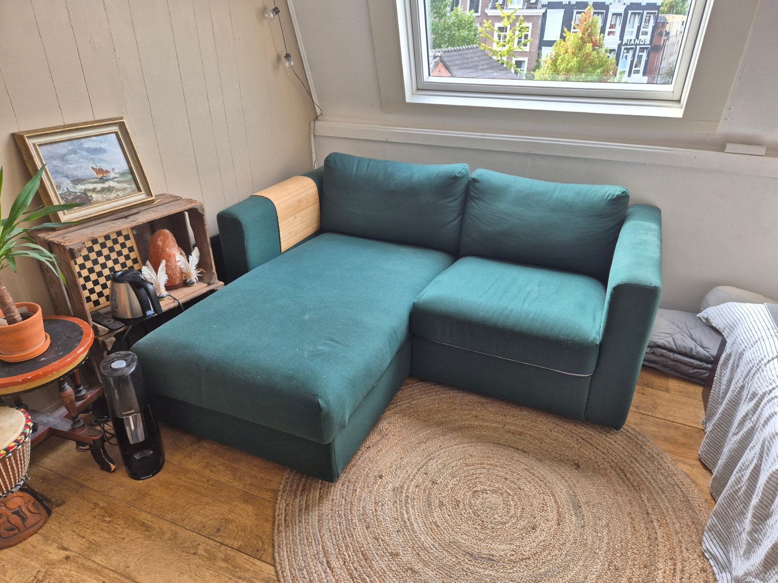 Ikea Vimle bank met chaise longue, Gebruikt, 150 tot 200 cm, Hoekbank, Tweepersoons