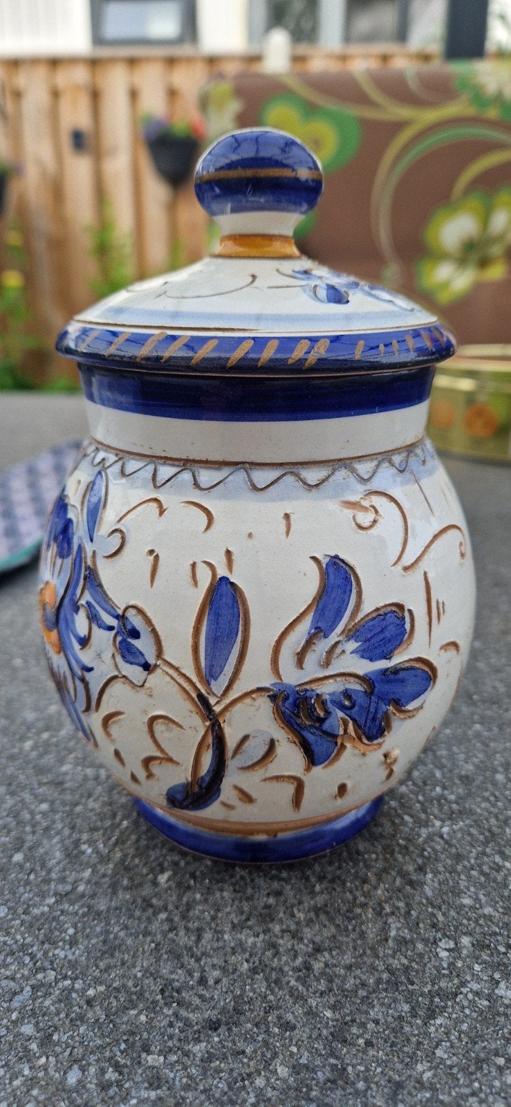 Vintage Deruta Italia Keramiek Potje met Deksel, Ophalen of Verzenden