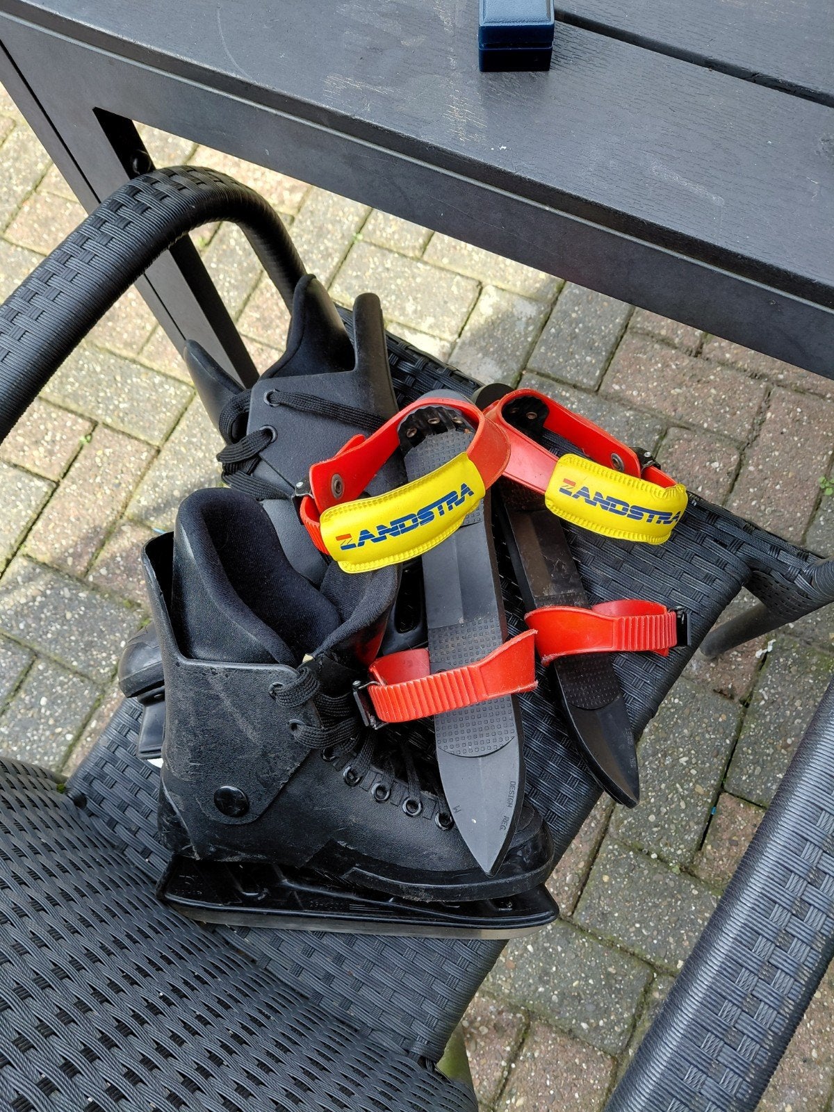 ijshockey schaatsen en doorlopers, Sport en Fitness, Ophalen of Verzenden, Gebruikt, IJshockeyschaatsen, Zandstra