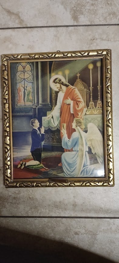 te koop schilderij, Antiek en Kunst, Ophalen, Vintage, Ingelijst, Overige onderwerpen