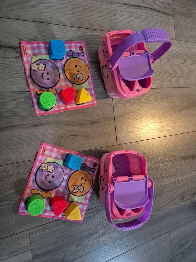 2x Fisher-Price Vormenstoof Picknickmand, Ophalen of Verzenden, Gebruikt, Speelset, Met geluid
