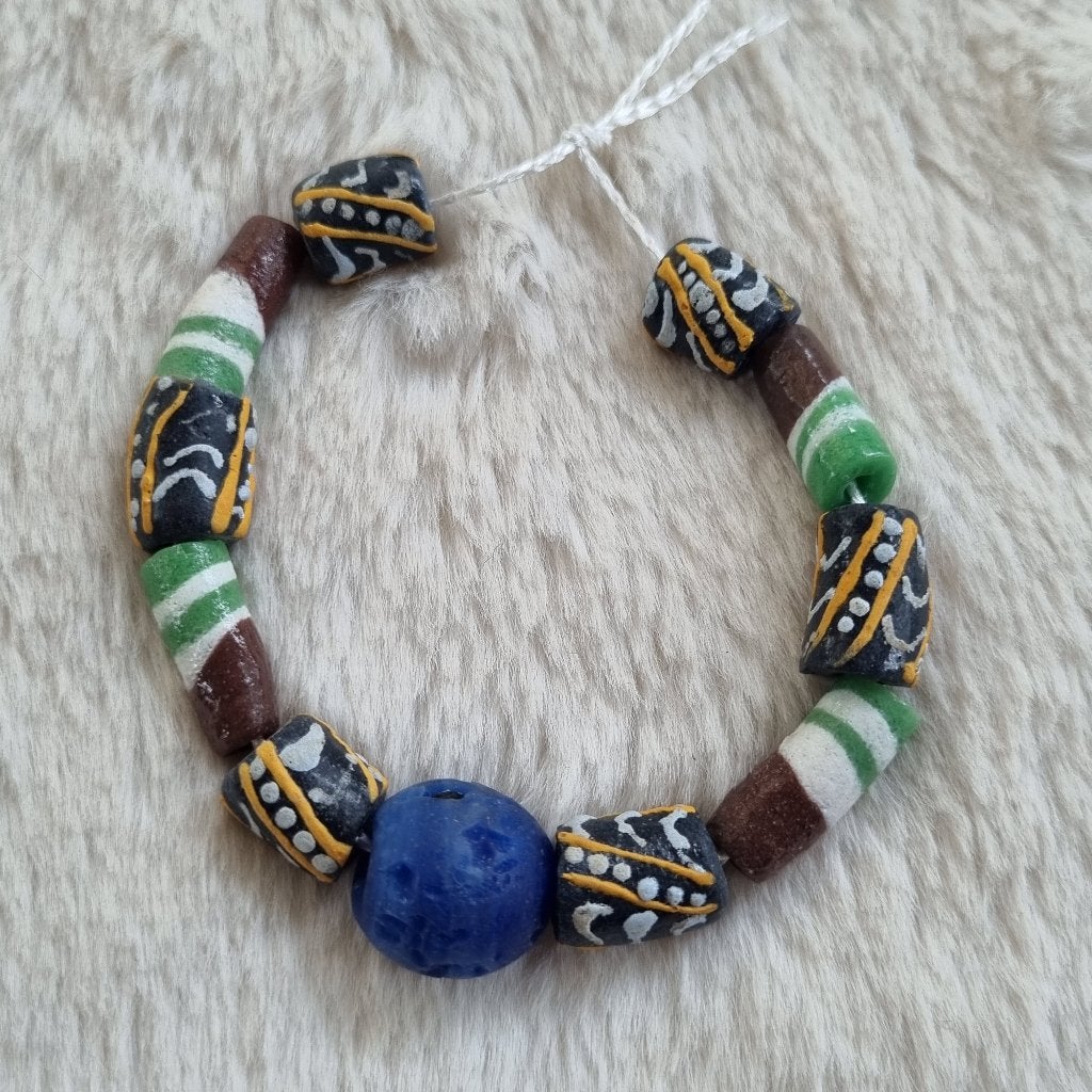 Afrikaanse glaskralen krobo tradebeads Ghana handelskralen, Kraal, Verzenden, NL, Nieuw