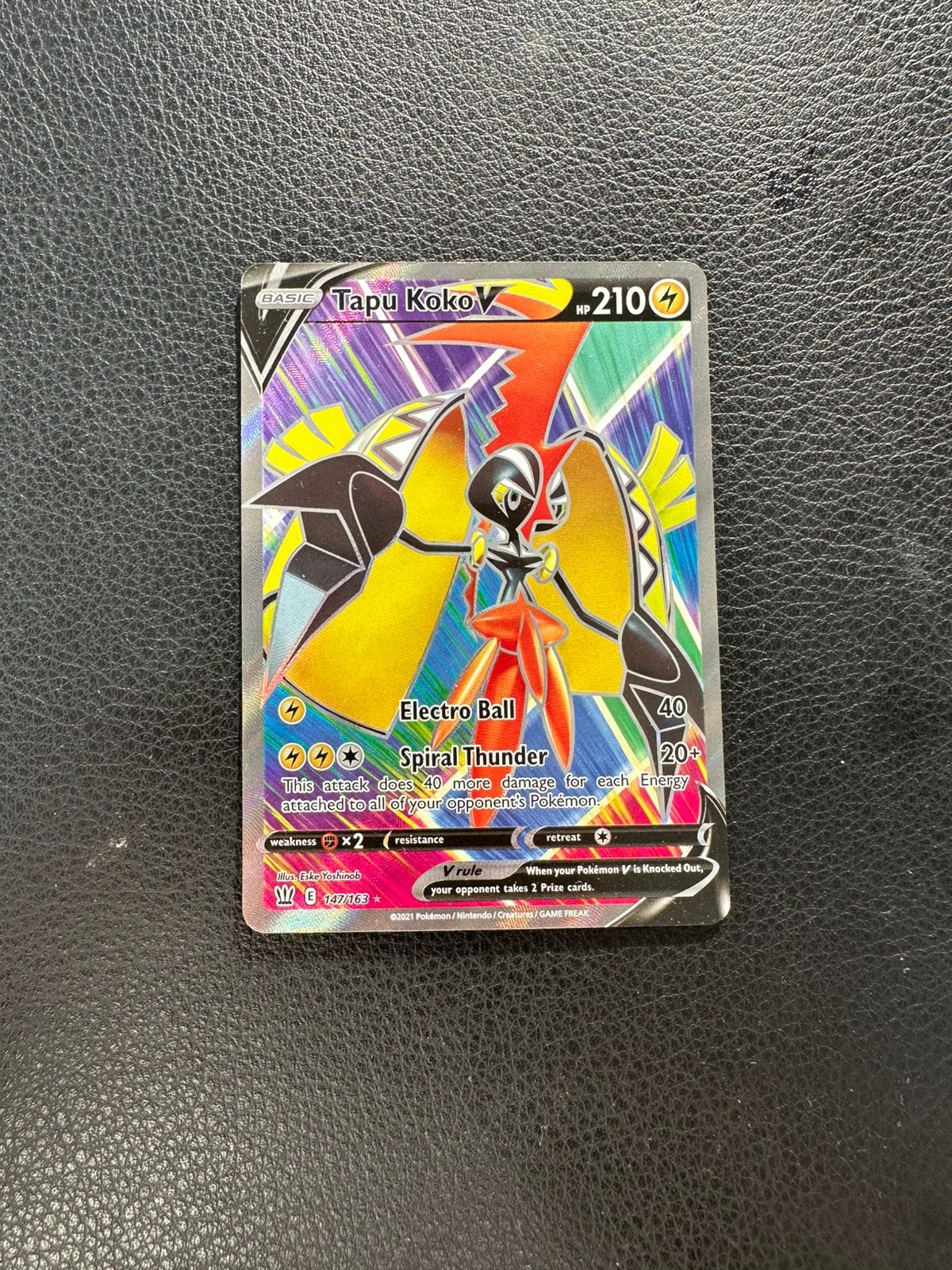 Tapu koko V pokemonkaart, Ophalen of Verzenden, Zo goed als nieuw, Losse kaart, Foil