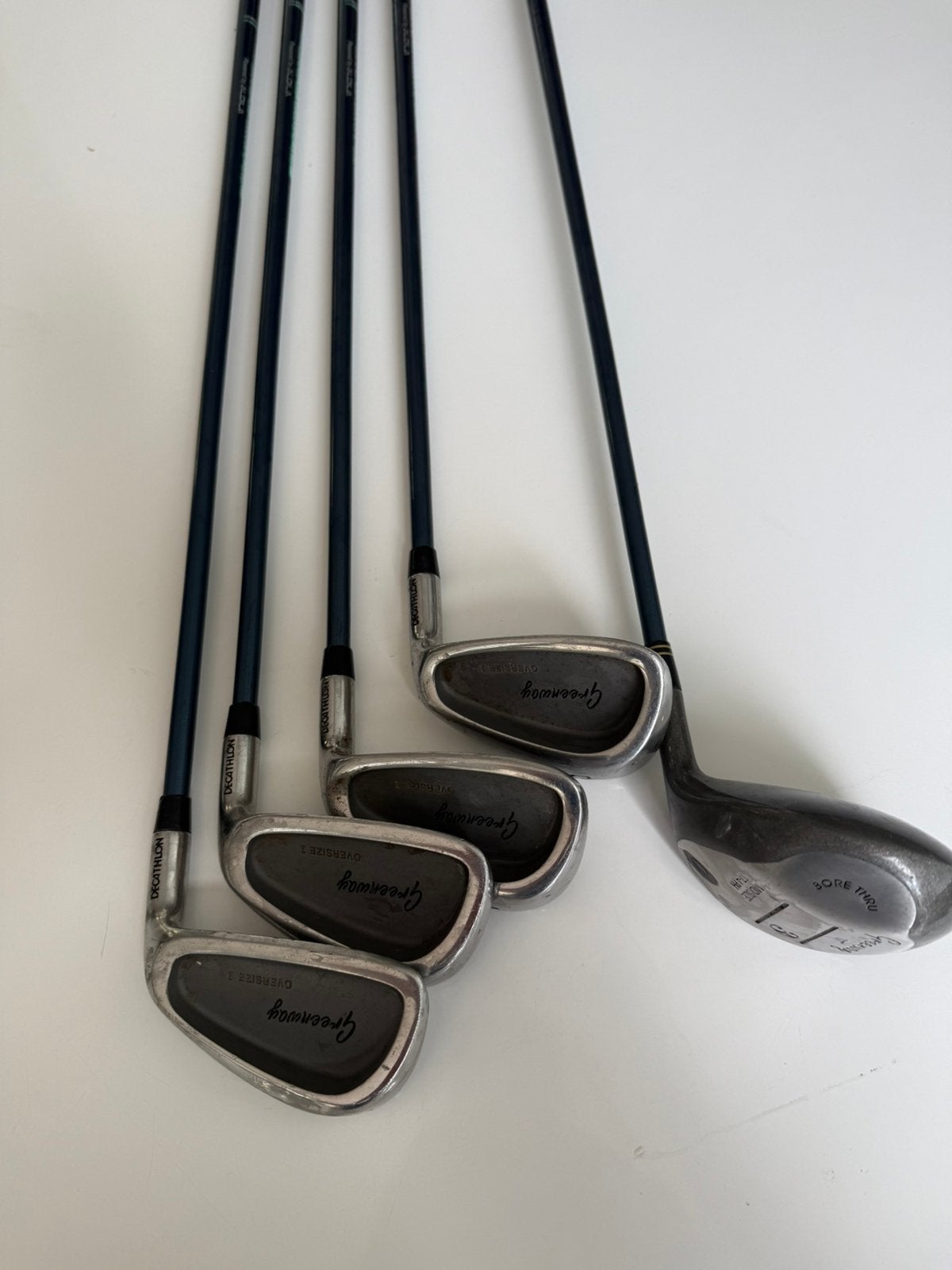 Dames golfclubs iron S-9-7-5, 3 wood en putter Greenway, Ophalen of Verzenden, Zo goed als nieuw, Club