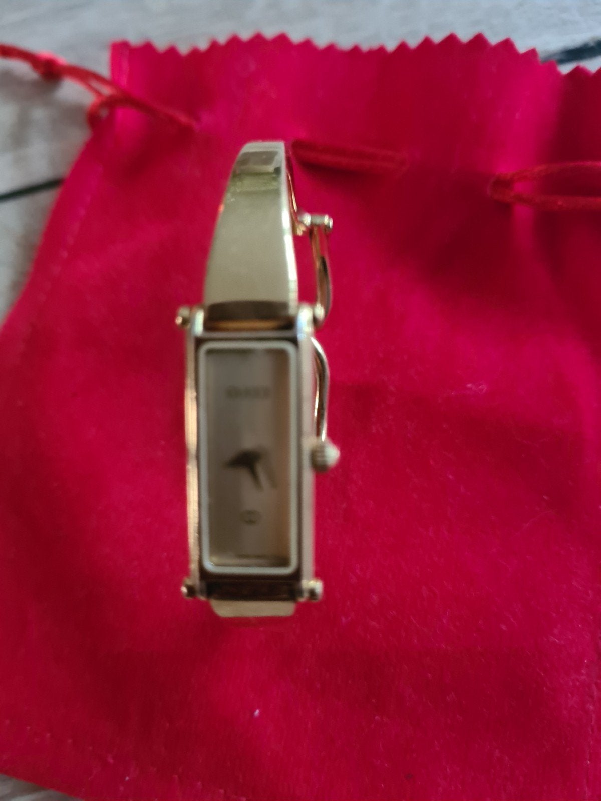 Gucci Dames Horloge Goudkleurig, Ophalen, Overige materialen, Gebruikt, Polshorloge