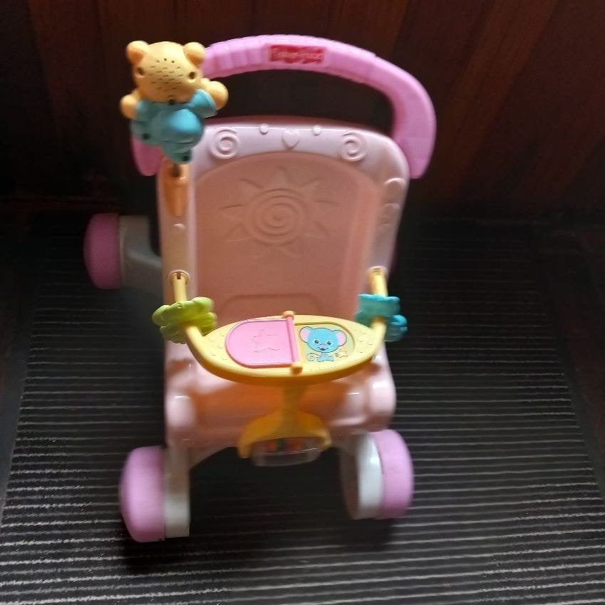 Fisher price, 2 in 1, babywalker en poppenwagen, Kinderen en Baby's, Speelgoed | Fisher-Price, Ophalen of Verzenden, Zo goed als nieuw