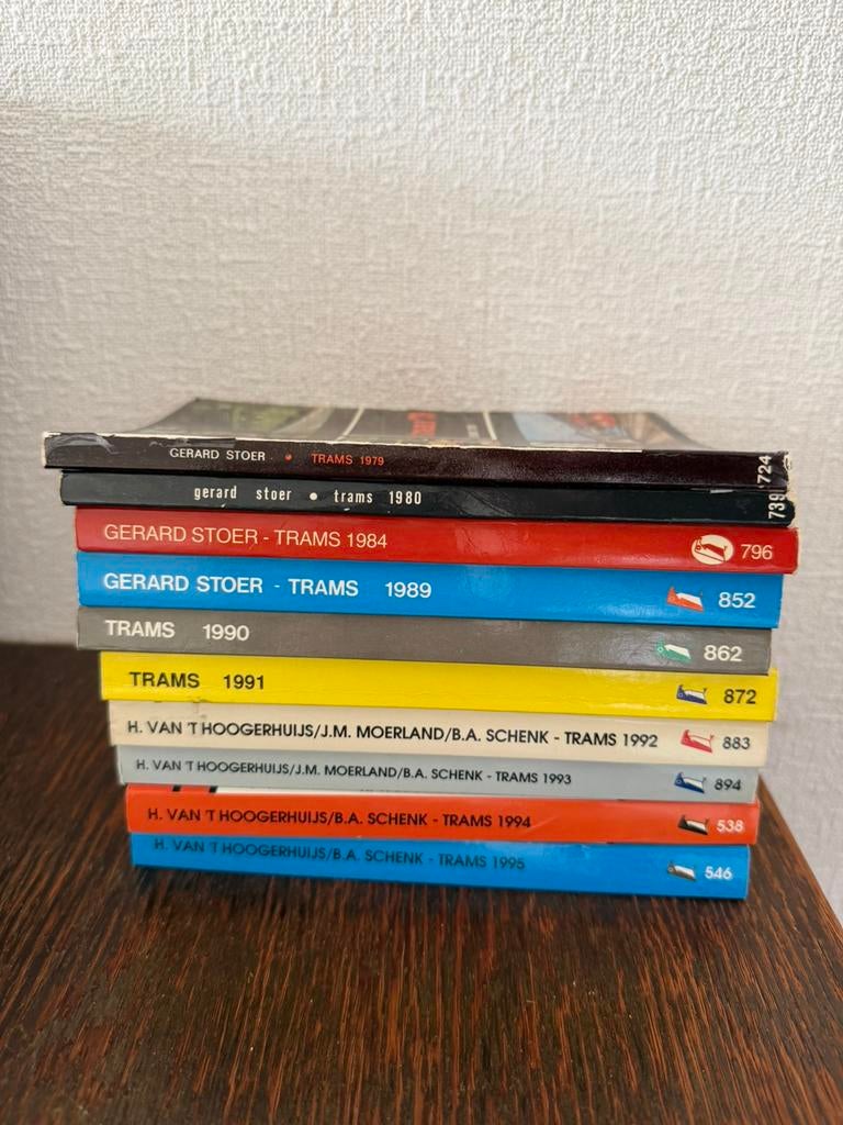 Set van 10 jaarboeken "Trams" (1979-1995) - De Alk, Ophalen of Verzenden