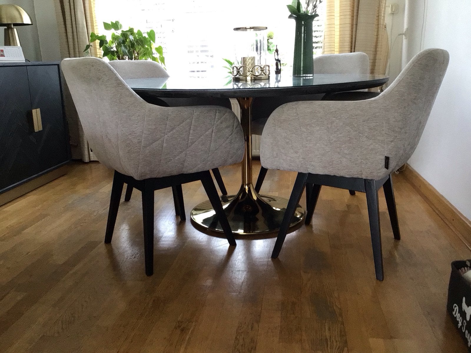 Richmond Interiors Eettafel, Ophalen, 100 tot 150 cm, Rond, 200 cm of meer