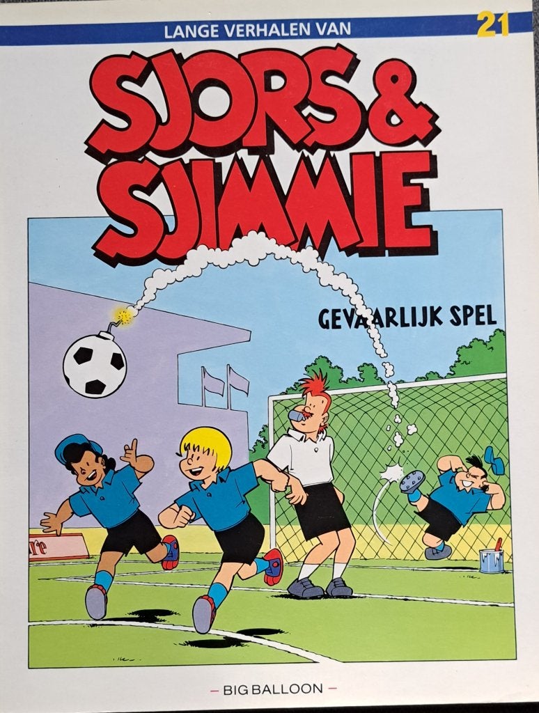 Sjors en Sjimmie Nr. 21 Gevaarlijk spel, Eén stripboek, Ophalen of Verzenden, Gelezen