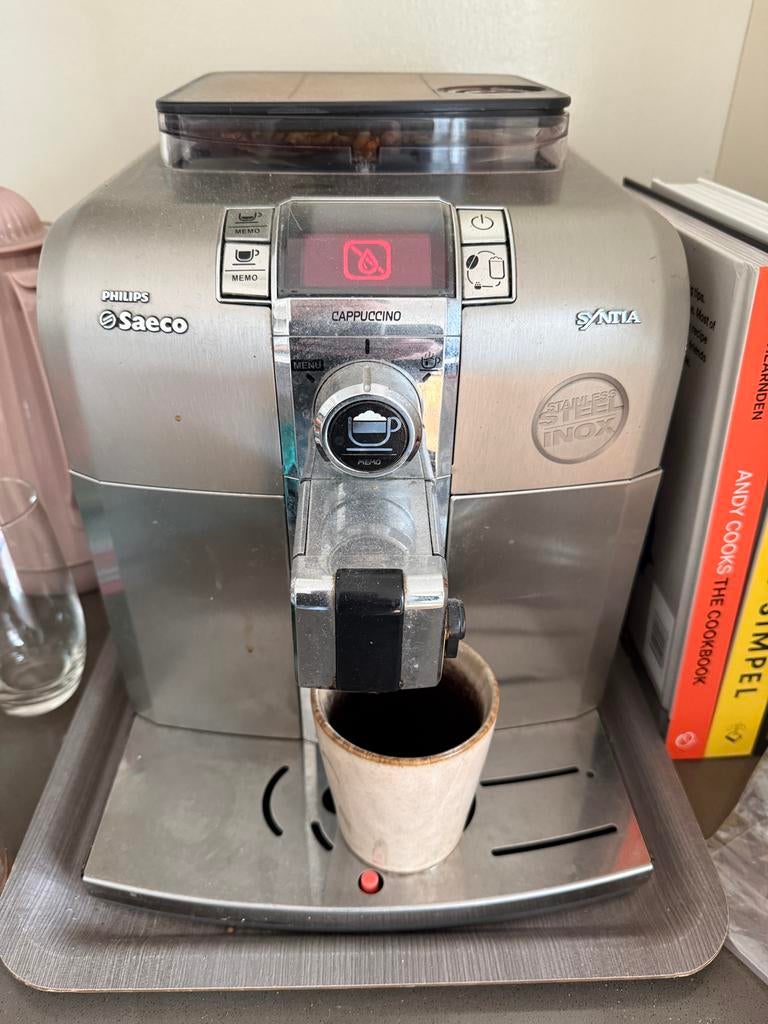 Philips Saeco Syntia RVS Espressoapparaat, Afneembaar waterreservoir, Gebruikt, Espresso apparaat, 2 tot 4 kopjes