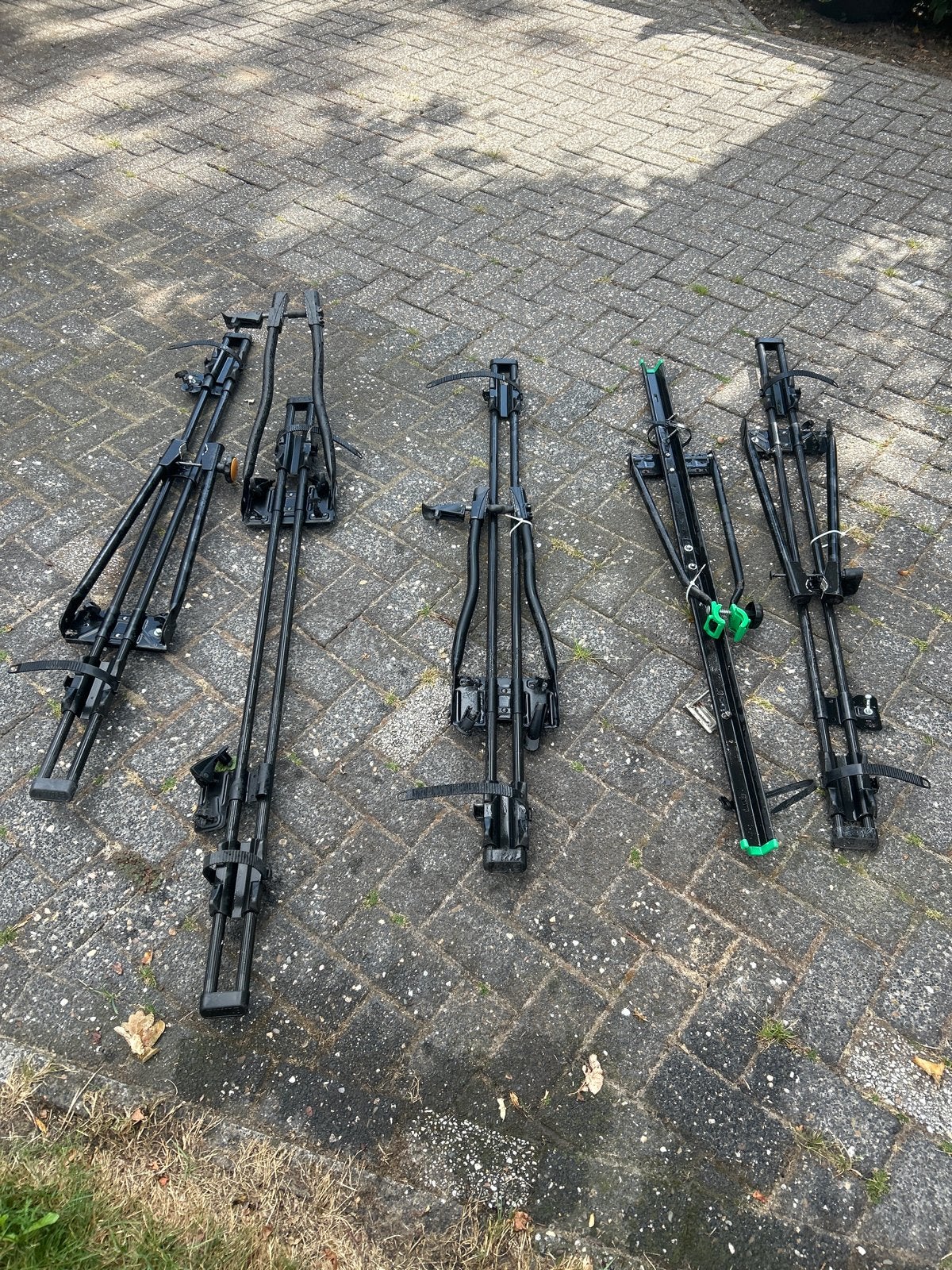 5x Fietsendrager (4x Thule) met sleutels - Tegen elk aanneme, Ophalen, 1 fiets, Gebruikt, Dakdrager
