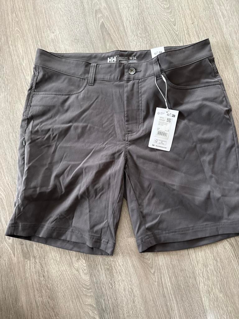 Nieuwe Helly Hansen Heren Shorts W34 - Grijs holman 5 pocket, Ophalen of Verzenden, Nieuw, Maat 48/50 (M), Grijs