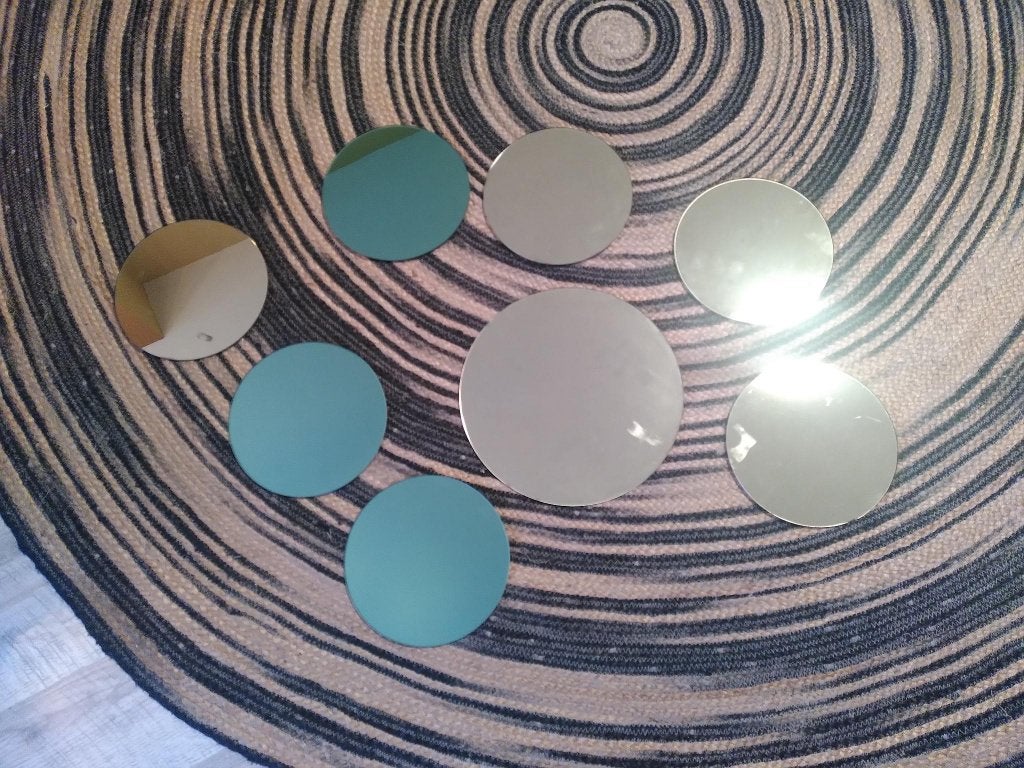 8 Ronde spiegels, Ophalen, Minder dan 50 cm, Gebruikt, Rond
