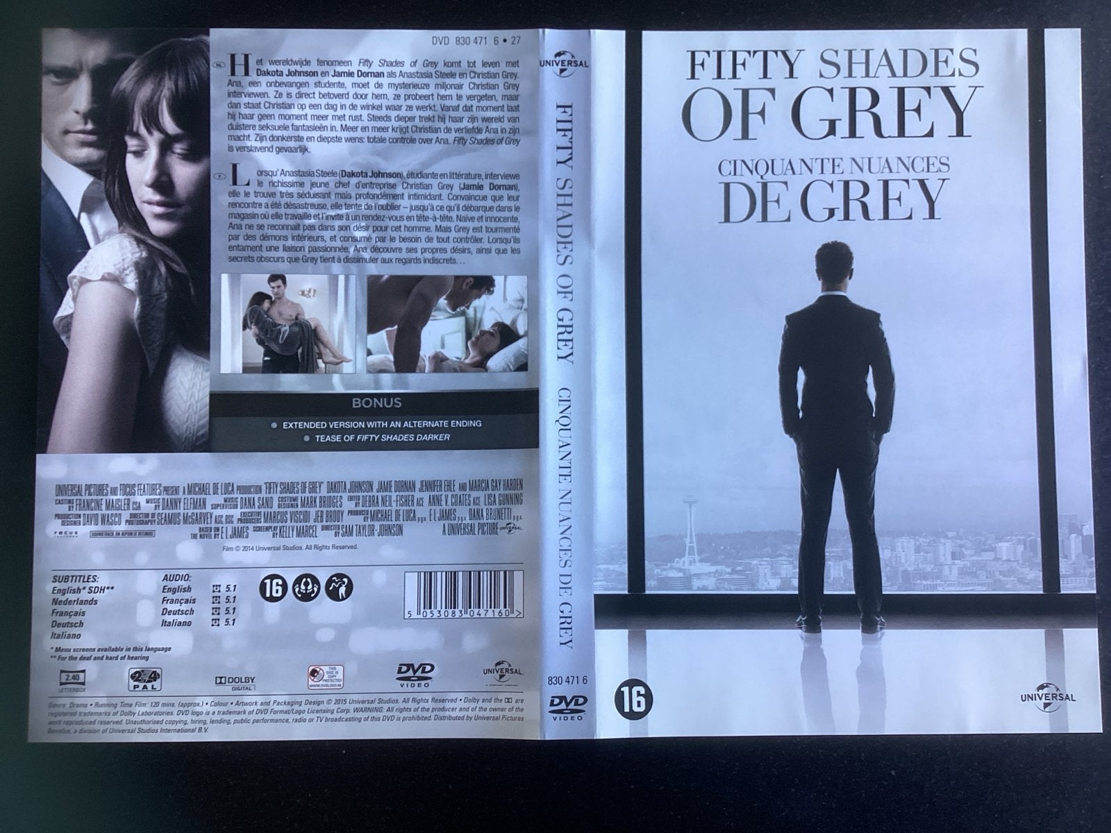 Fifty Shades of Grey DVD - Extended Version, Vanaf 16 jaar, Nederlands, Overige genres, Ophalen of Verzenden