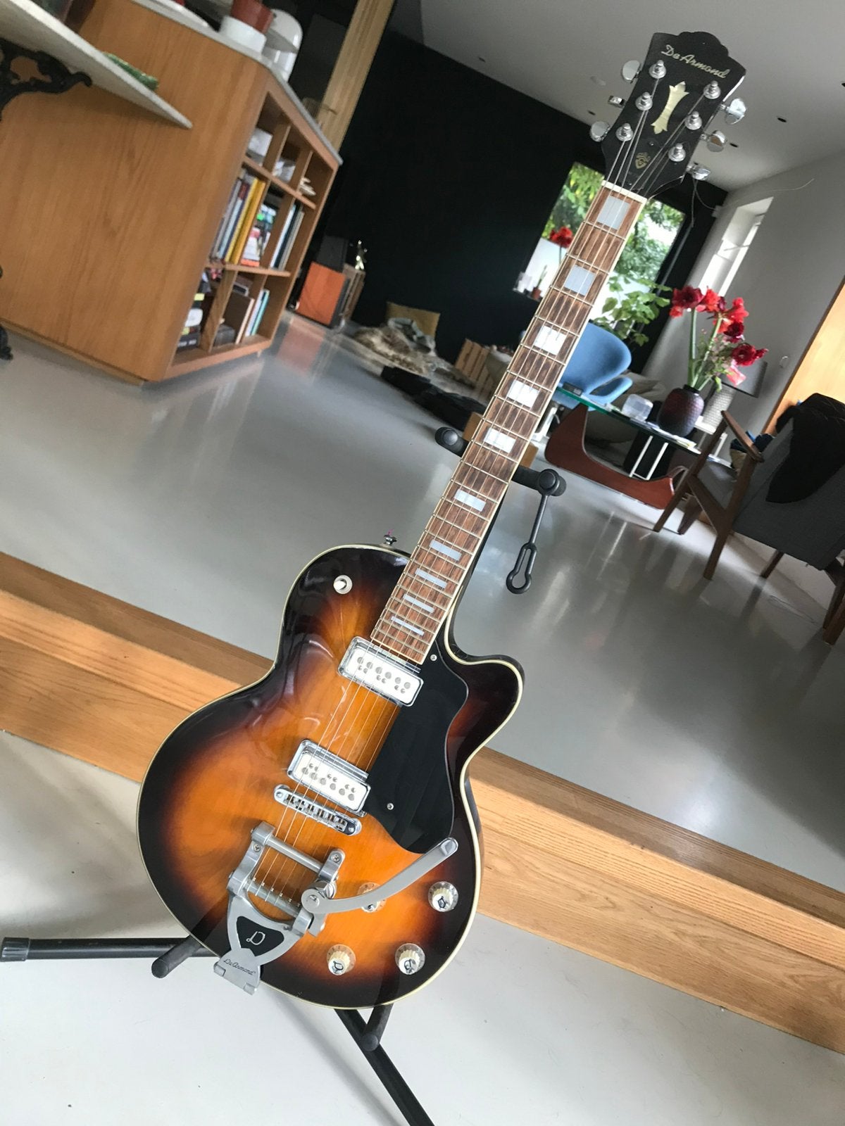 Electrische gitaar DeArmond M75T 1999, Les Paul model, Ophalen, Zo goed als nieuw, Solid body, Overige merken