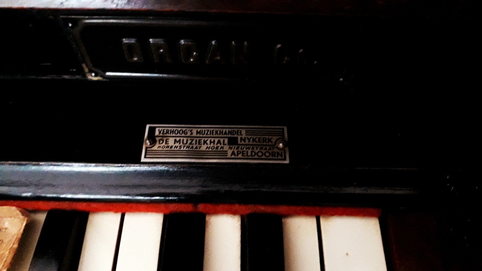 Antiek American Harmonium/Orgel - Verhoog's Muziekhandel, Muziek en Instrumenten, Ophalen, Gebruikt, 1 klavier, Harmonium