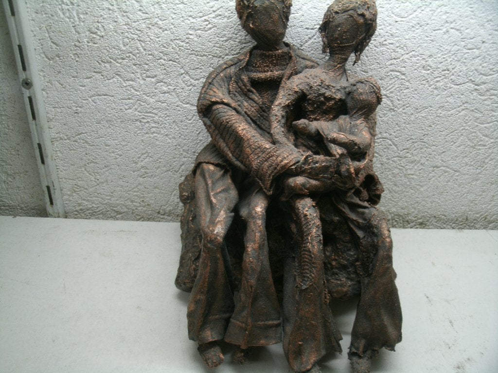 2c beeltje man-vrouw-kind 25 cm hoog, Ophalen of Verzenden, Zo goed als nieuw, Mens