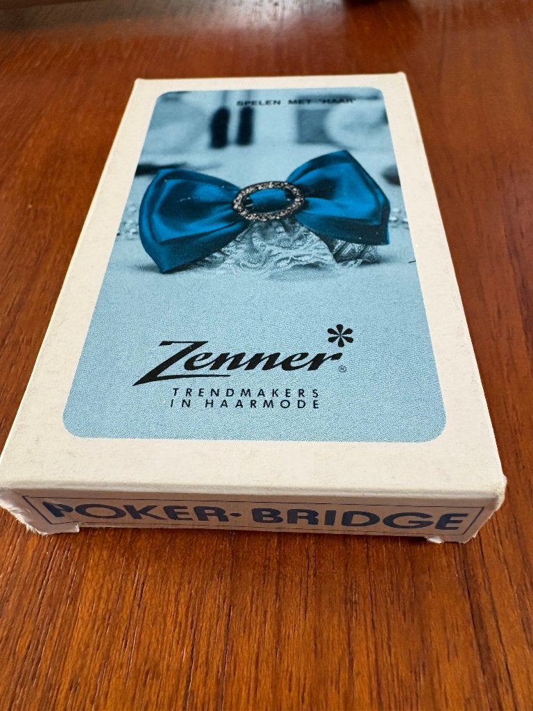 Poker bridge speelkaarten Zenner, Verzamelen, Ophalen of Verzenden, Zo goed als nieuw, Speelkaart(en)