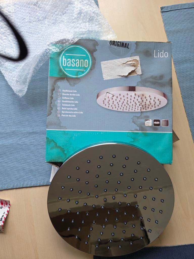 Nieuwe hoofddouche, voor aan het plafond diameter 25, Ophalen of Verzenden, Nieuw