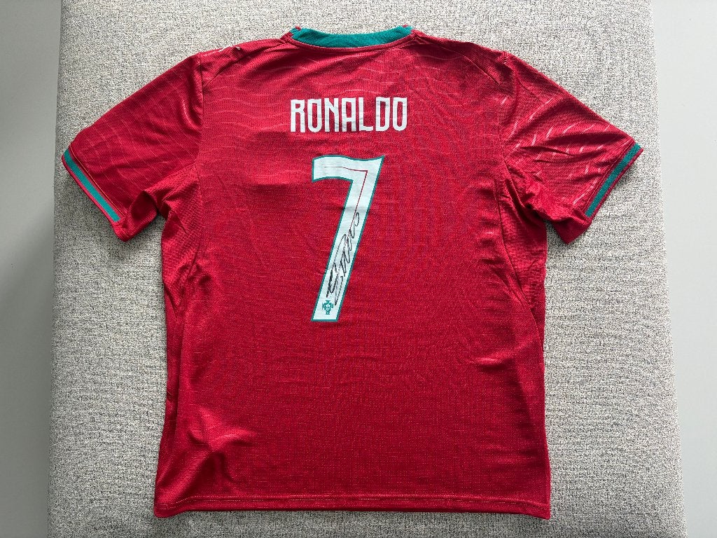 Cristiano Ronaldo CR7 Portugal voetbal shirt - Gesigneerd, Ophalen of Verzenden, Nieuw, Buitenlandse clubs, Shirt